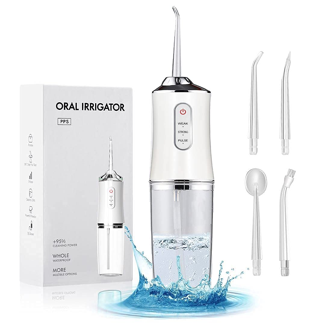 MAYCREATE Water Flossers For Teeth, Portable & Rechargeable Water Pick Flosser For Home and Travel,Electric Toothbrush with Water Flosser with 3 Modes.without Protective Case MAYCREATE Water Flossers For Teeth, Portable & Rechargeable Water Pick Flosser For Home and Travel,Electric Toothbrush with Water Flosser with 3 Modes.without Protective Case